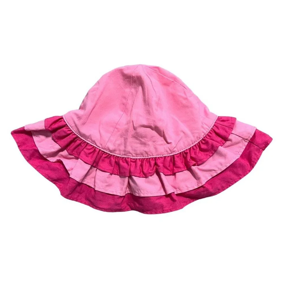 Gymboree 6-12m Pink Ruffle Sunhat Hat